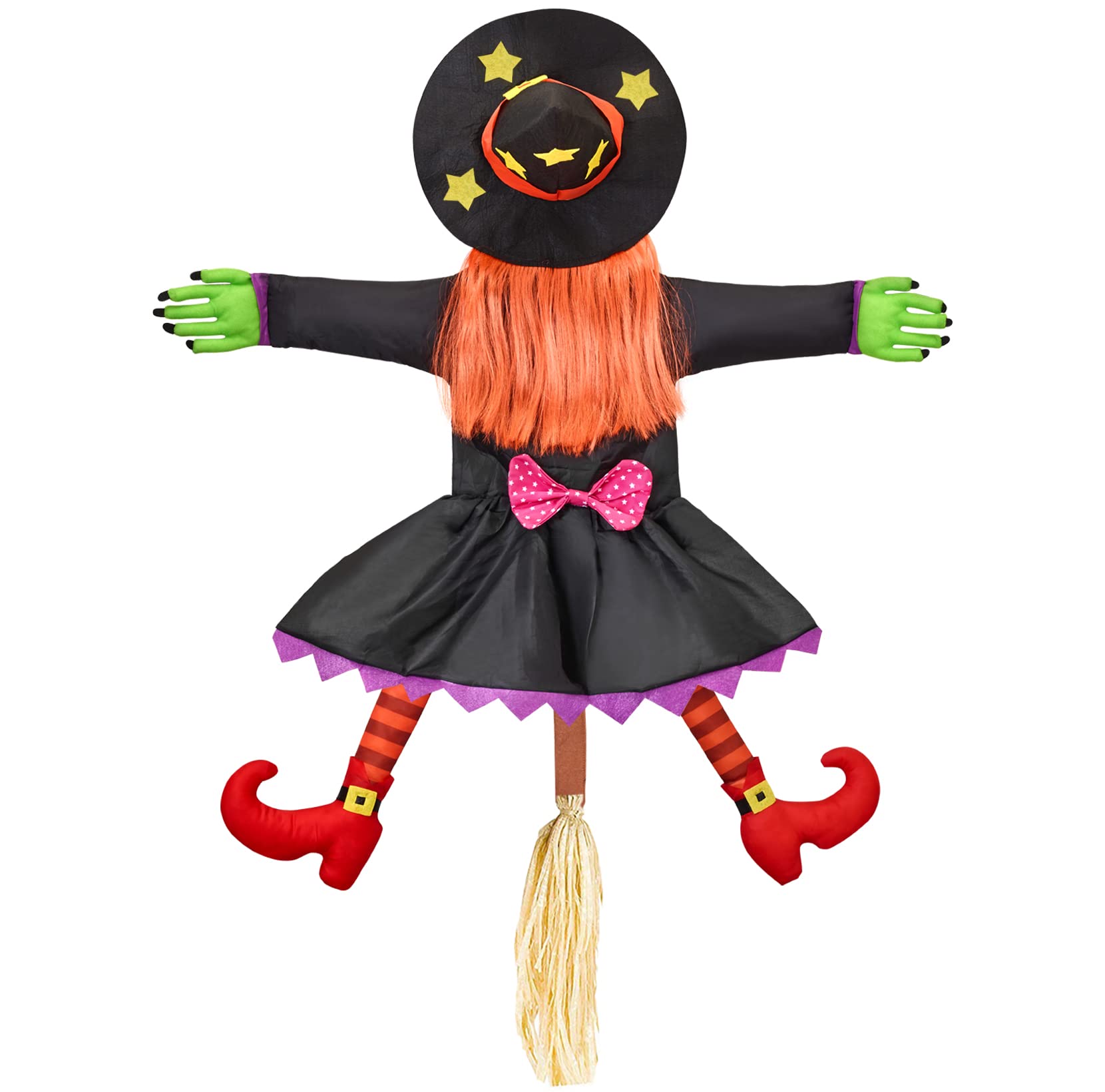 BABYLIAN54.3" Large Crashing Witch Into Tree,Halloween Decoration for Yard or House Prop Decoration Indoor Outdoor Patio Lawn Garden Decor