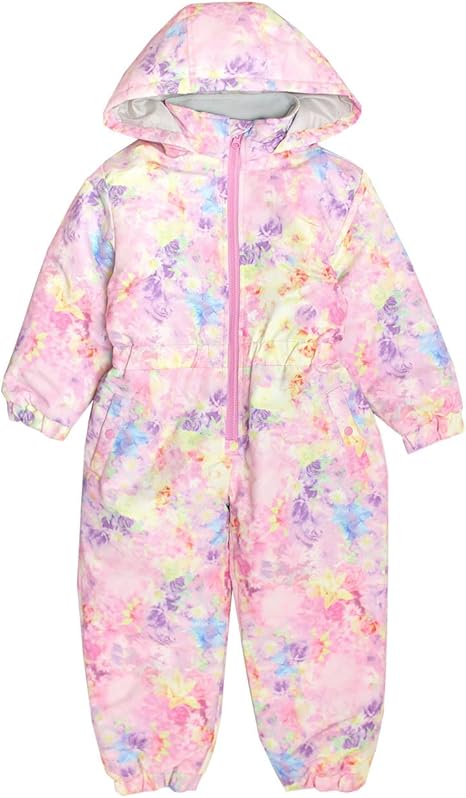 もっち　新品110花柄スノーコンビ・スキーウェア・ジャンプスーツ UZULAND キッズ ジャンプスーツ 女の子 花柄 防寒 110 120 130