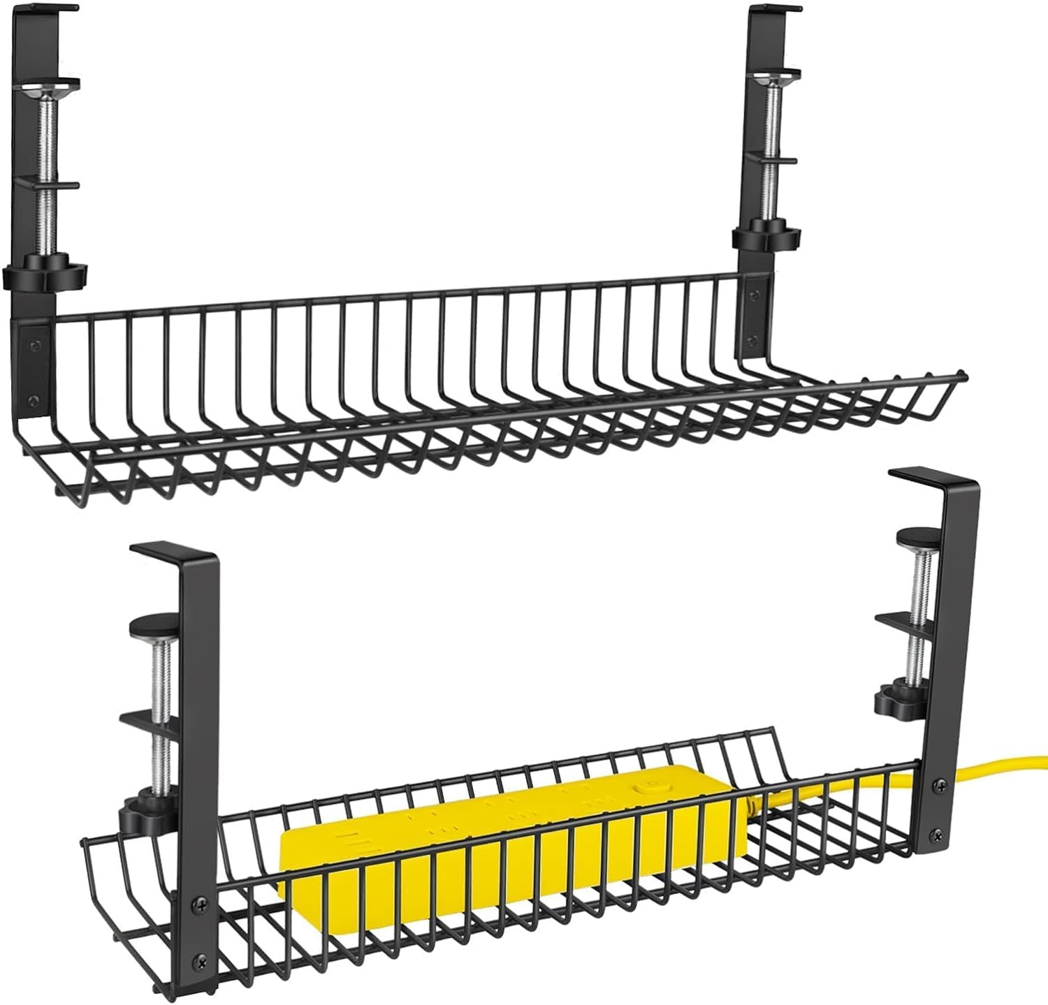 Geo Fashion Cable Management Under Desk,15.3" Wire Cable Management Under Desk Electrical Cord Organizer For Desk,Large Under Table Cable Organizer Rack,No Drill Steel (2 Pack, Wall Mount) (B09Q6GZGCL) Amazon Price History, Amazon Price Tracker
