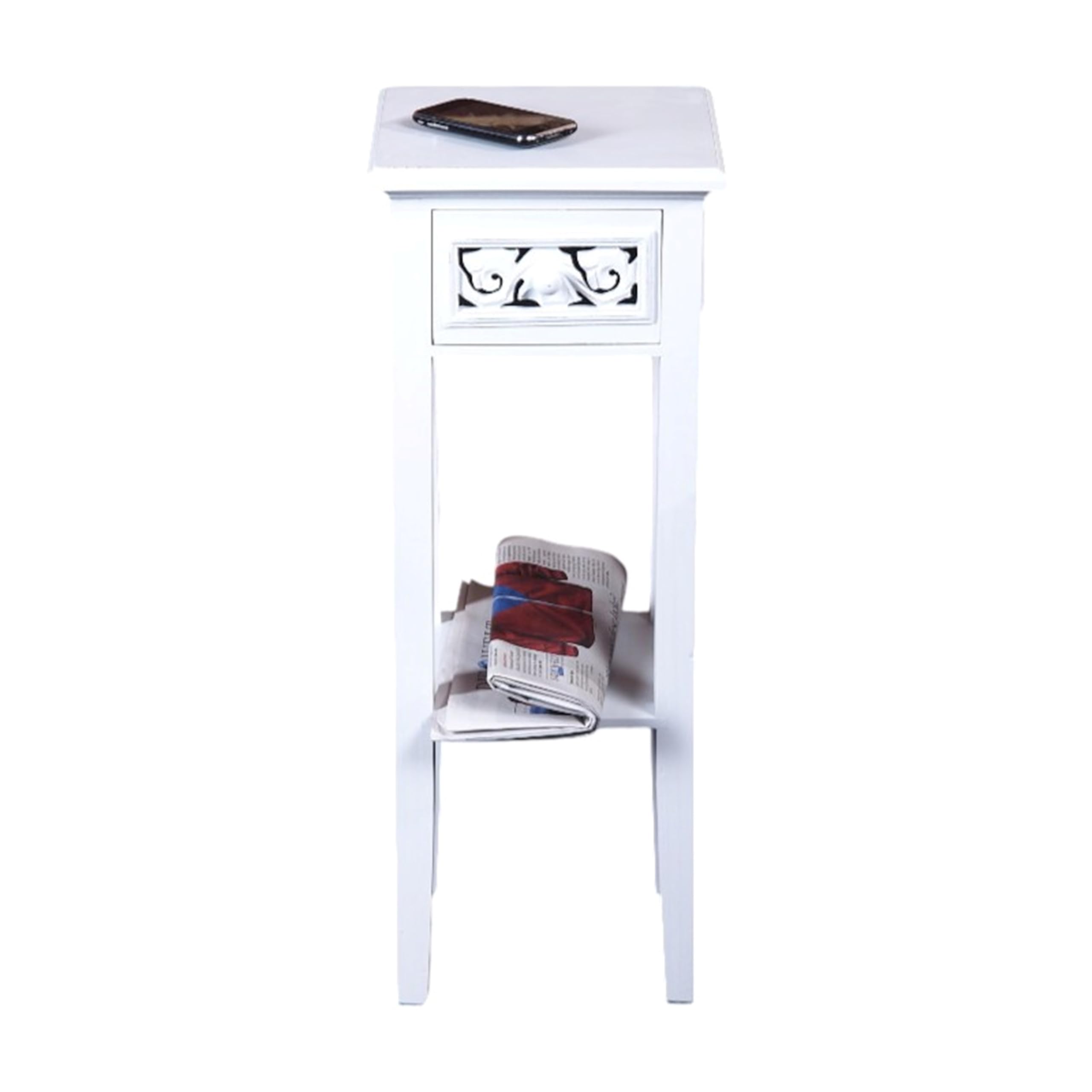 Yaheetech 2 pieces telephone table white HBT