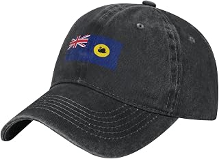 Vintage Flag of Western Australia Baseball Cap for Men Women Adjustable Sports Hats Low Profile Cotton Golf Dad Hat Black