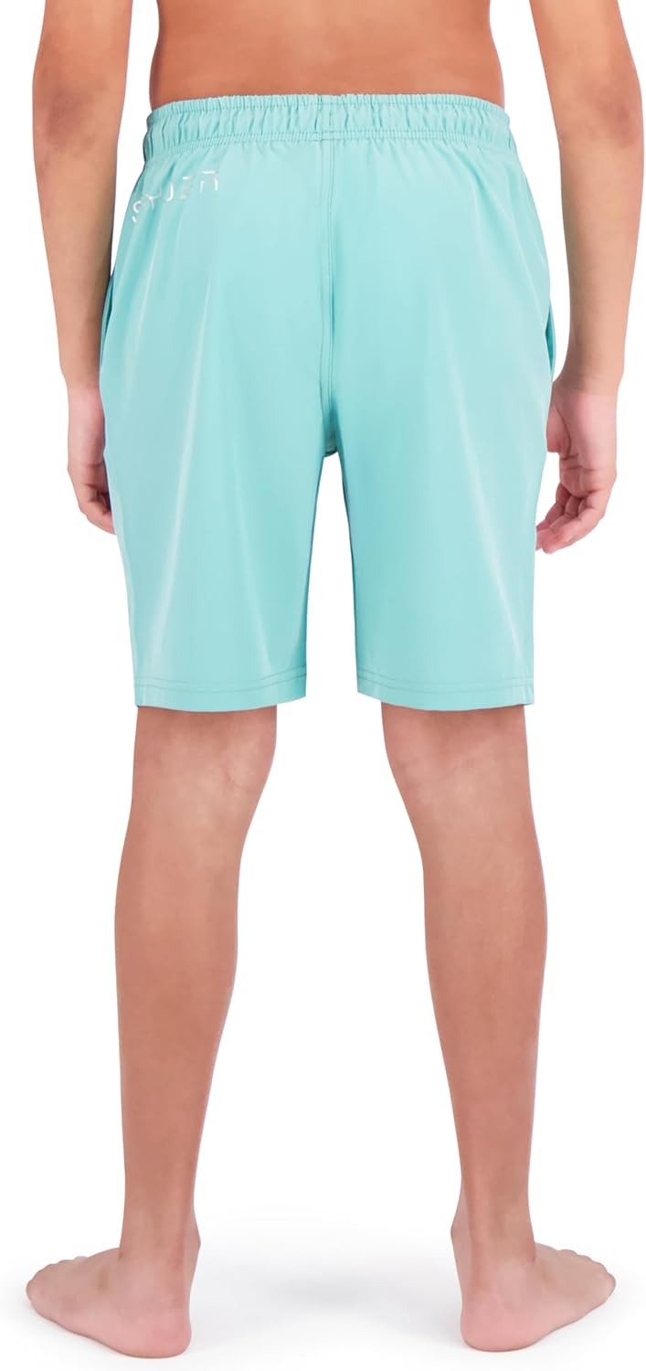 Spyder Boys' Swim Trunk Volley Shorts– Quick-Dry, UPF 30+, 4-Way Stretch, Brief Liner, Pockets- Big Boys