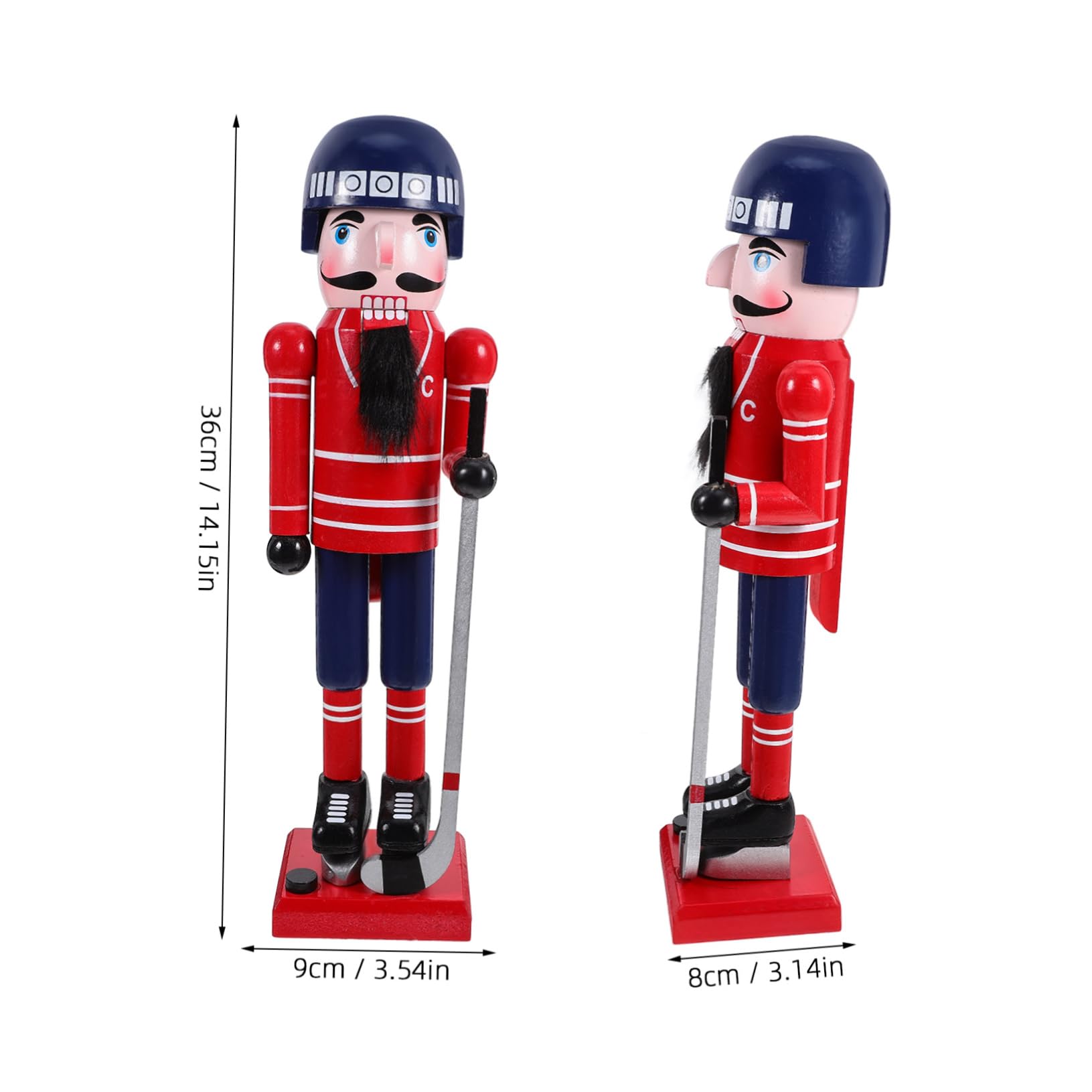 Figura Madera Decoración Mesa Navidad Temática Deporte para Adornos Festivos Hogar
