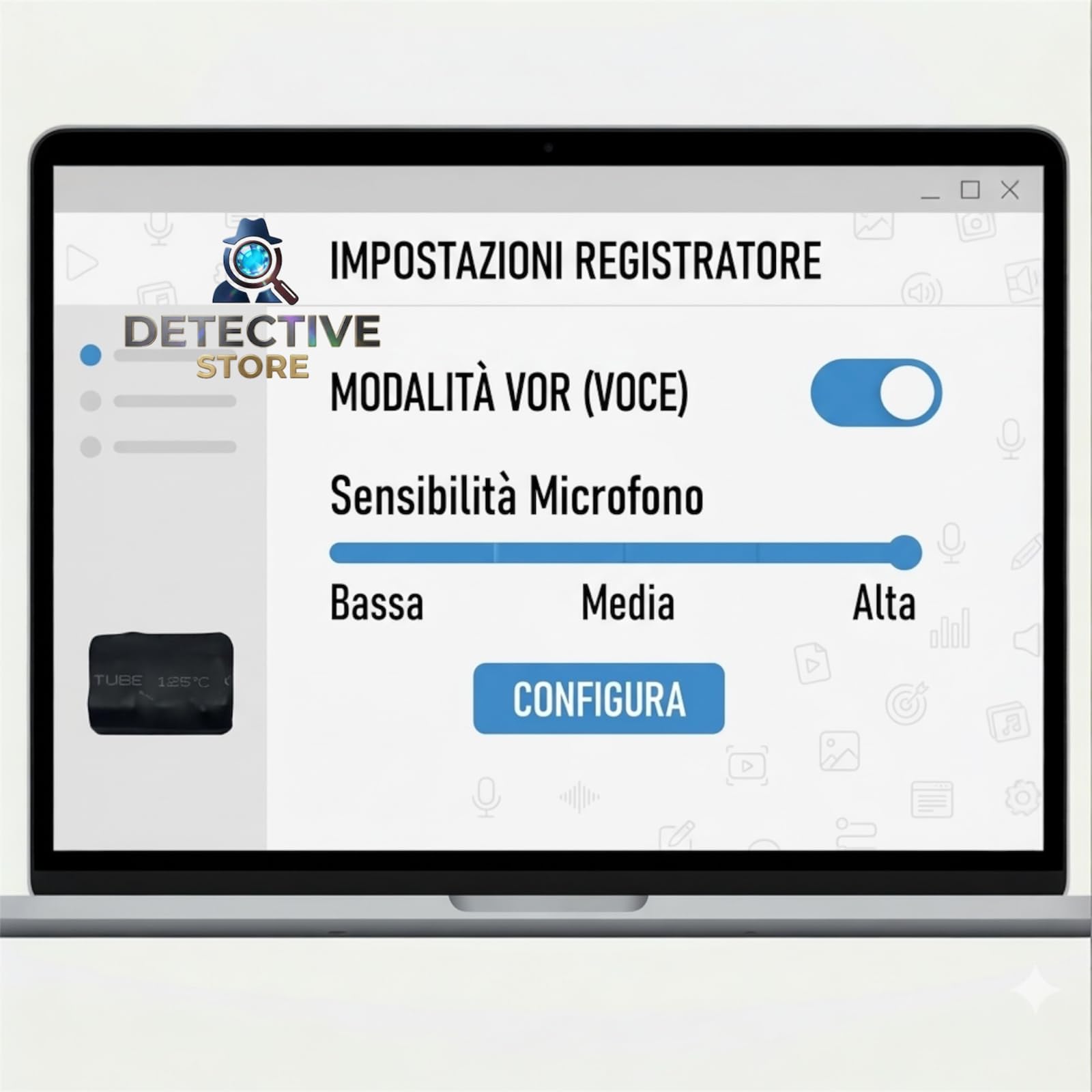Micro Registratore spia audio professionale digitale 6 giorni, Attivazione vocale, vocale professionale riunioni, università lunga autonomia