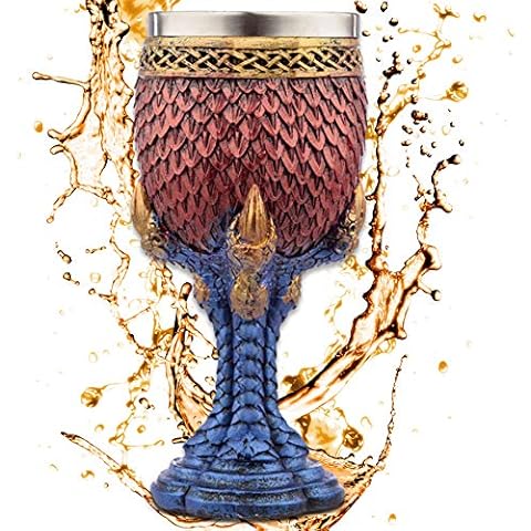 Copa de vino ''Egg of the Azur Dragon'' - Huevo escamoso en garra de dragón azul Cover
