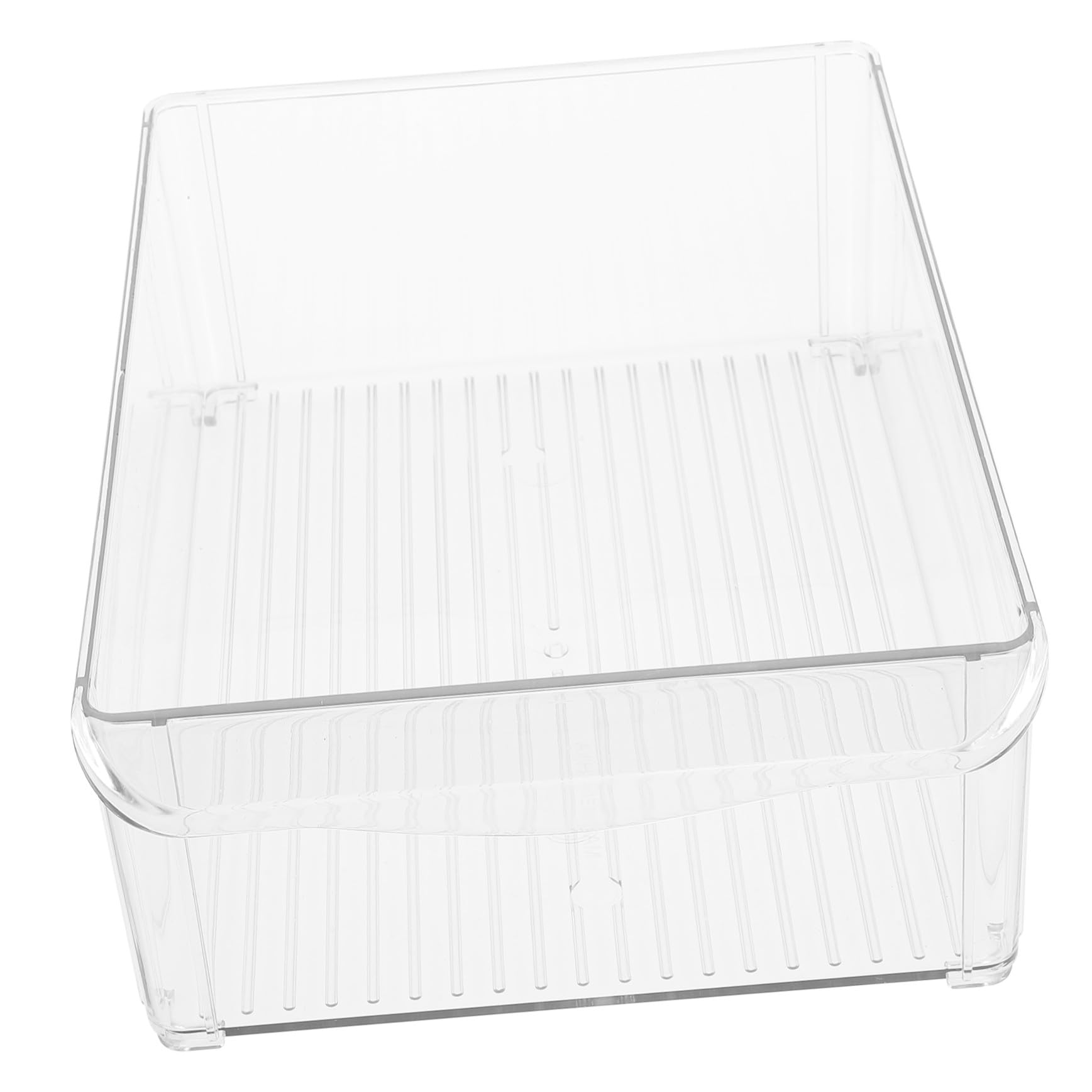 COLLBATH Caja Organizador Para Refrigerador Apilable Contenedor De Alimentos Tapa Material Seguro Diseño Transparente Adecuado Para Frutas y Verduras Uso Cocina 1 Unidad