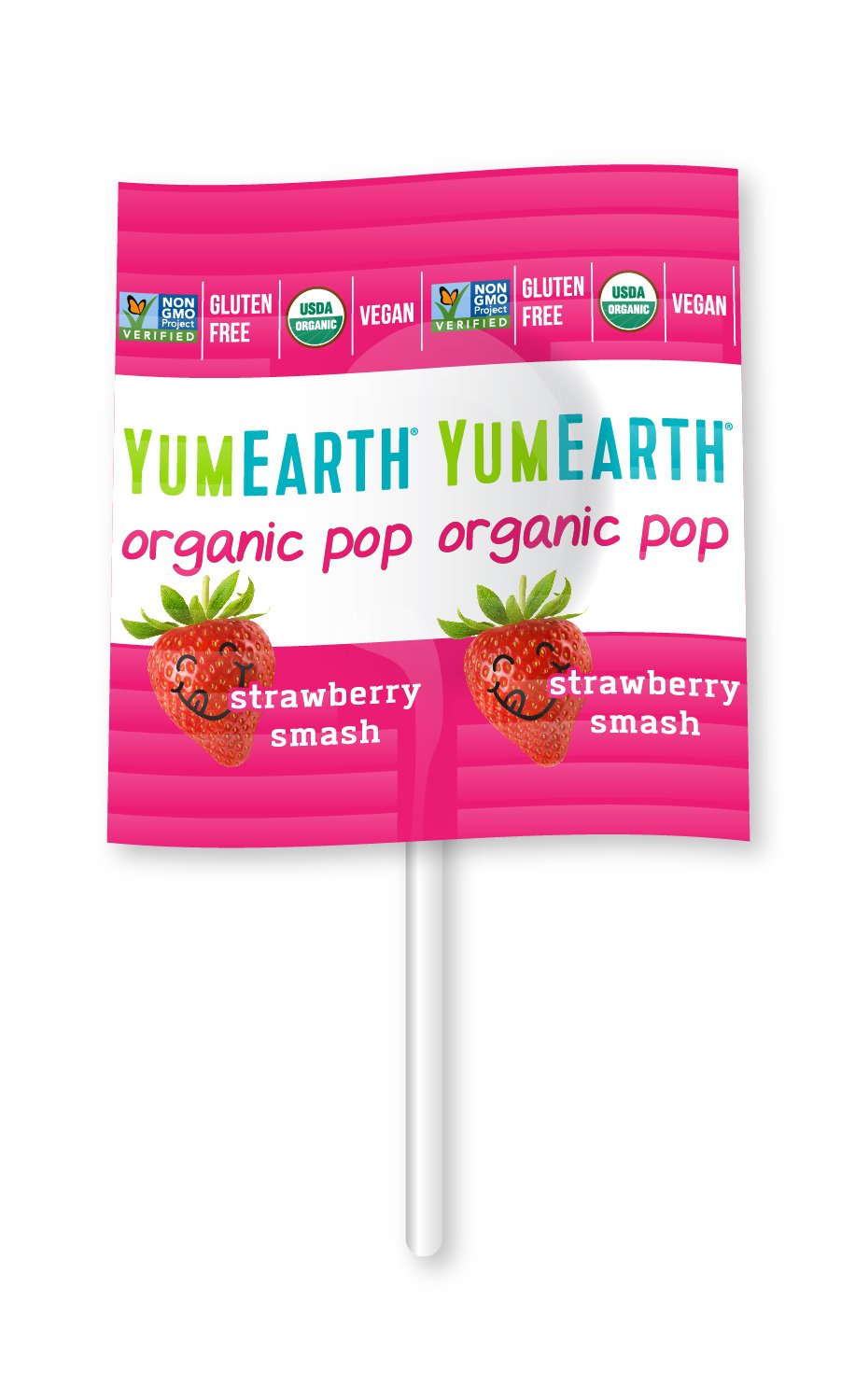 Yumearth - piruletas ecológicas bio de frutas 8 sabores: granada, sandía, fresa, manzana, cereza, melocotón, Frutos rojos y Mango - 40 unidades