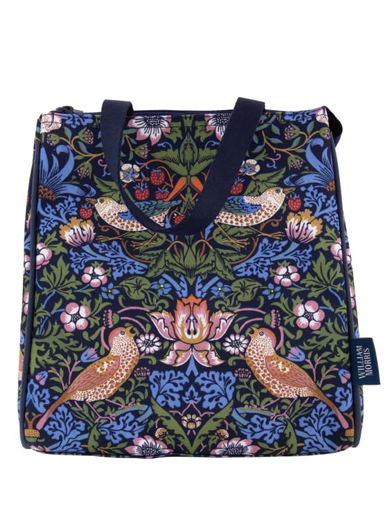 William Morris Strawberry Thief Insulated Lunch Bag, Height Approx 24cm Width 23cm from Portico Designs, Multicolour - Image 4