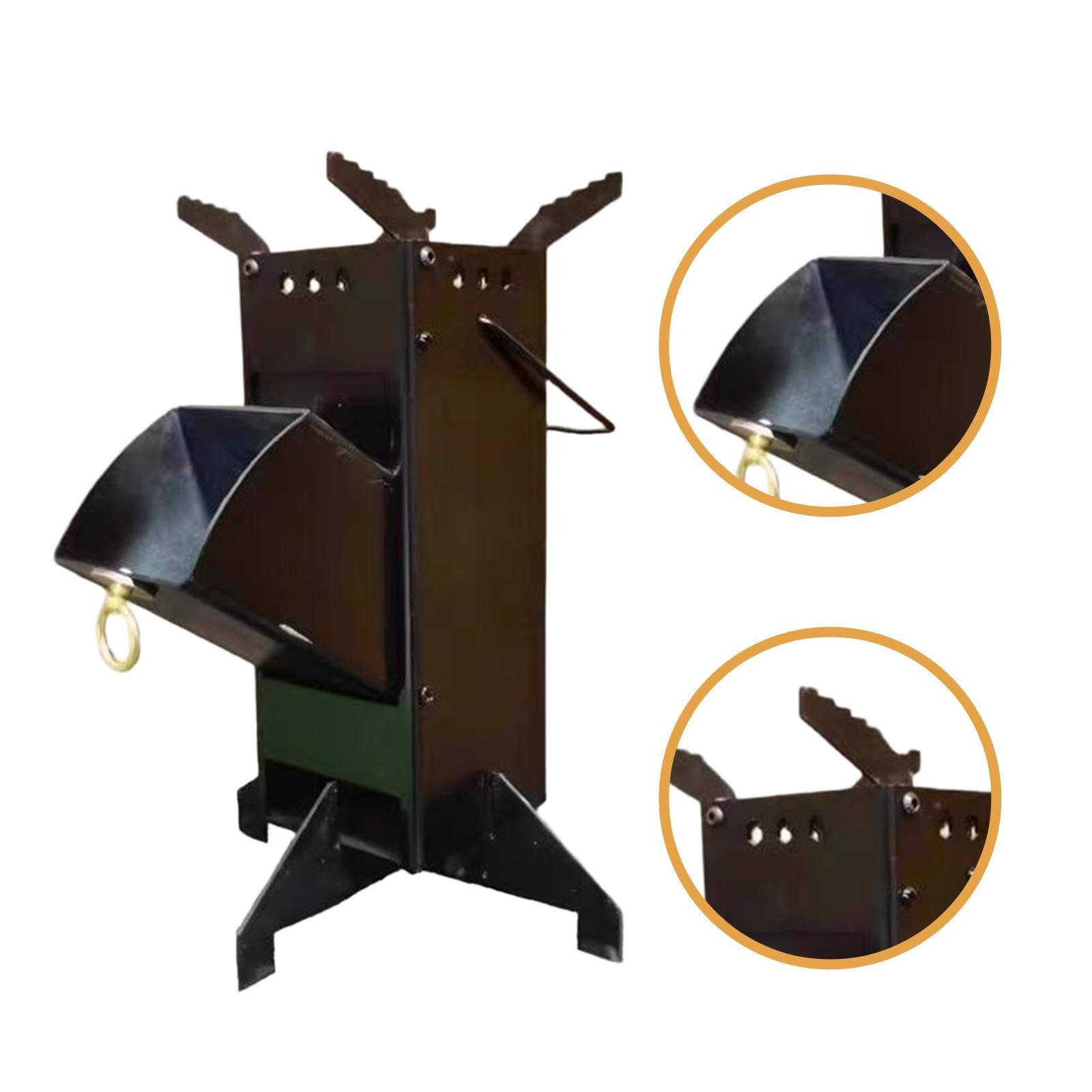 Stufa a Legna da Campeggio per Esterni, compatta, Versatile, Pieghevole, per Cucinare, Barbecue, Patio, Picnic, all'aperto