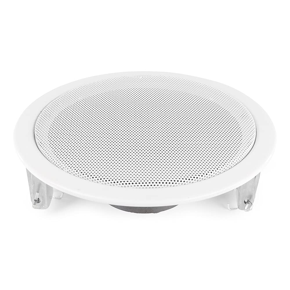 Power Dynamics BTW30SET Wand-Audiosystem mit Zwei Deckenlautsprechern 15 W Weiß FM-Tuner USB-Port Verstärker Klasse D