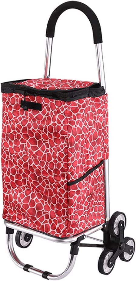 Einkaufstrolley Faltbarer Einkaufswagen 30 Kg Ladegewicht, Wasserdichter Faltbarer Lebensmittel-Push-Pull-Leichtwagen…