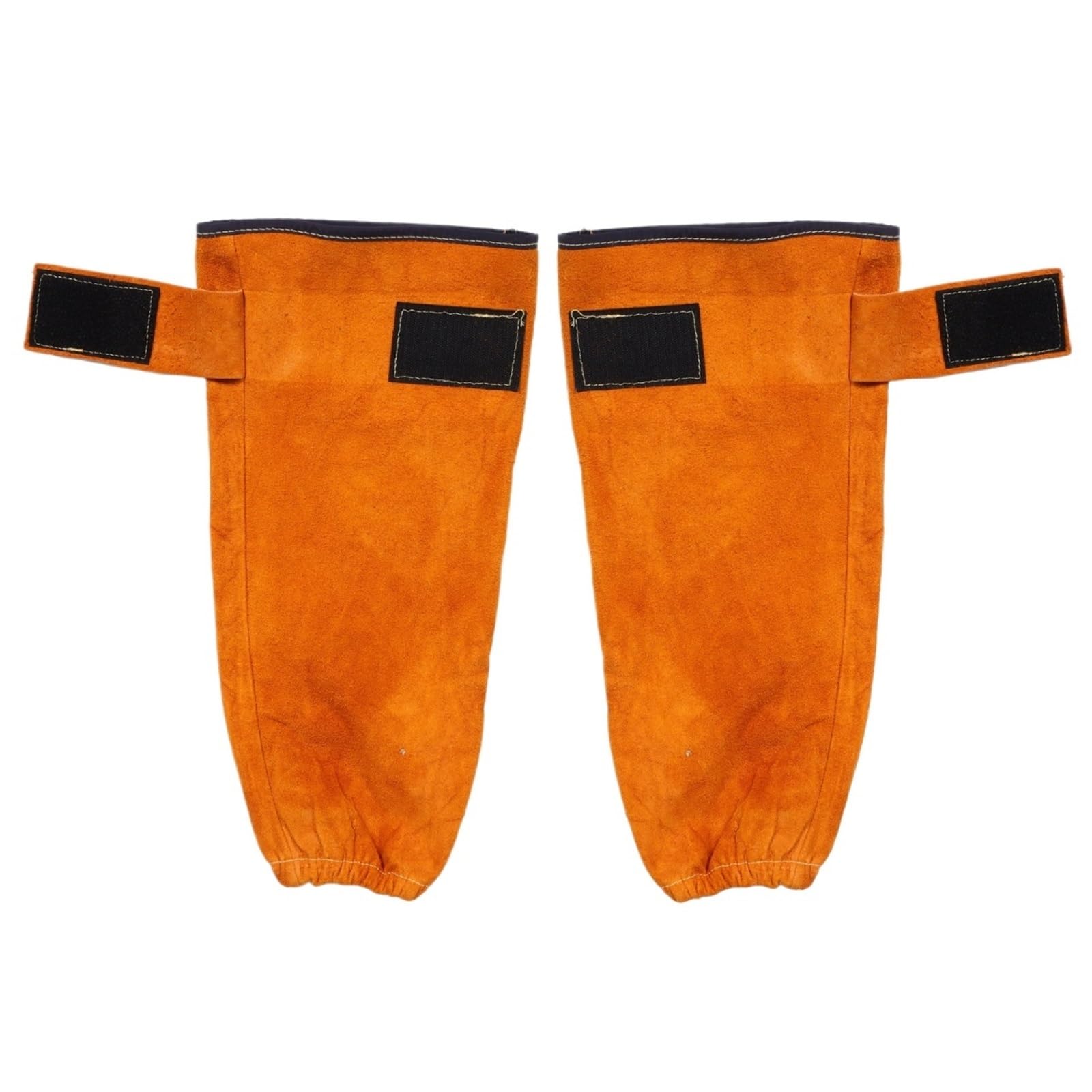 Manchons à Souder En Cuir 1 paire de manchons soudage en cuir vachette résistants à la chaleur et aux étincelles, protection des bras avec poignets élastiques