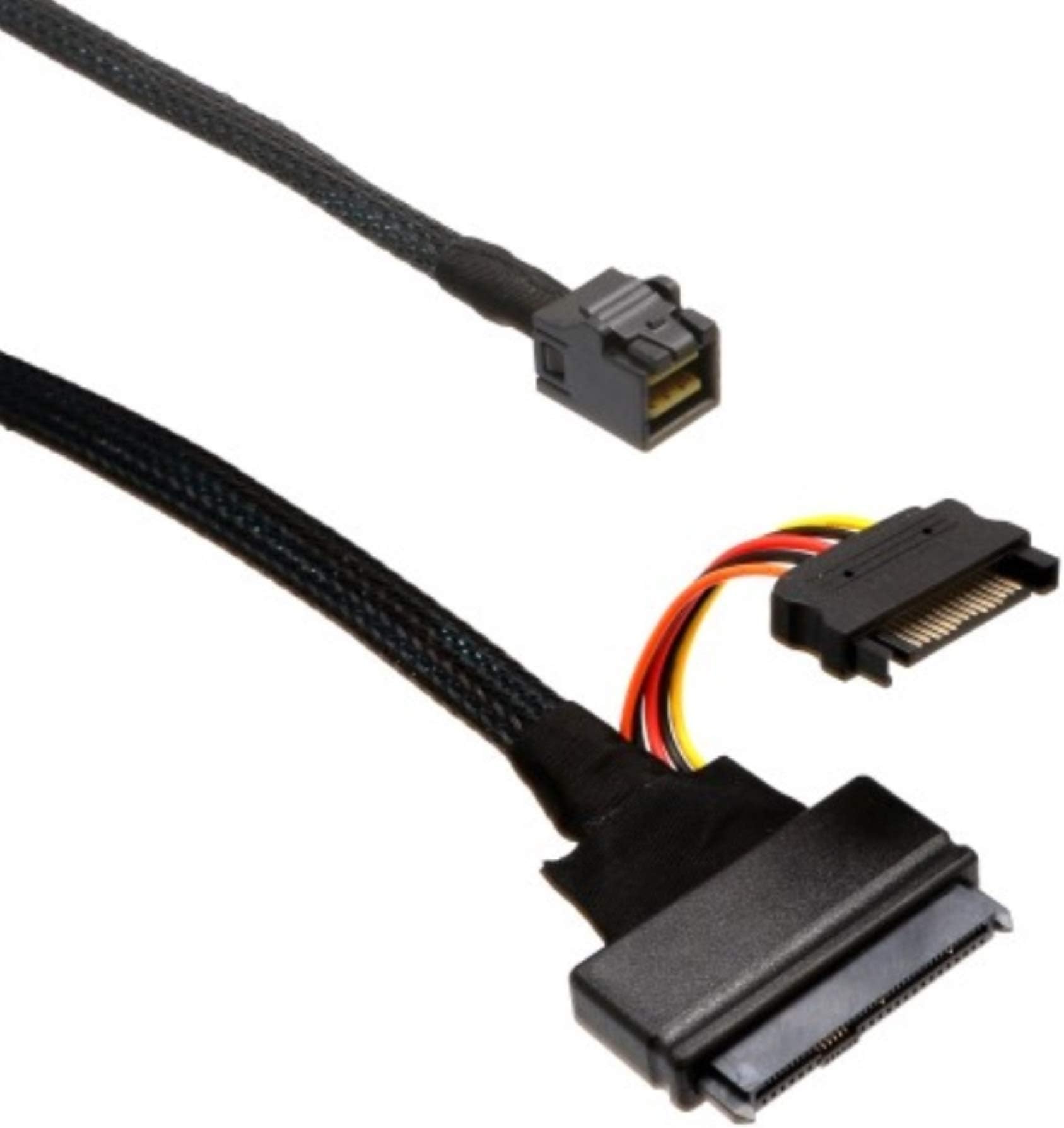 U.2 NVMe to MiniSAS Cable with SATA Power Connector for 2.5" U.2 NVMe SSD, SFF-8643 to SFF-8639 Cable SI-CAB40120