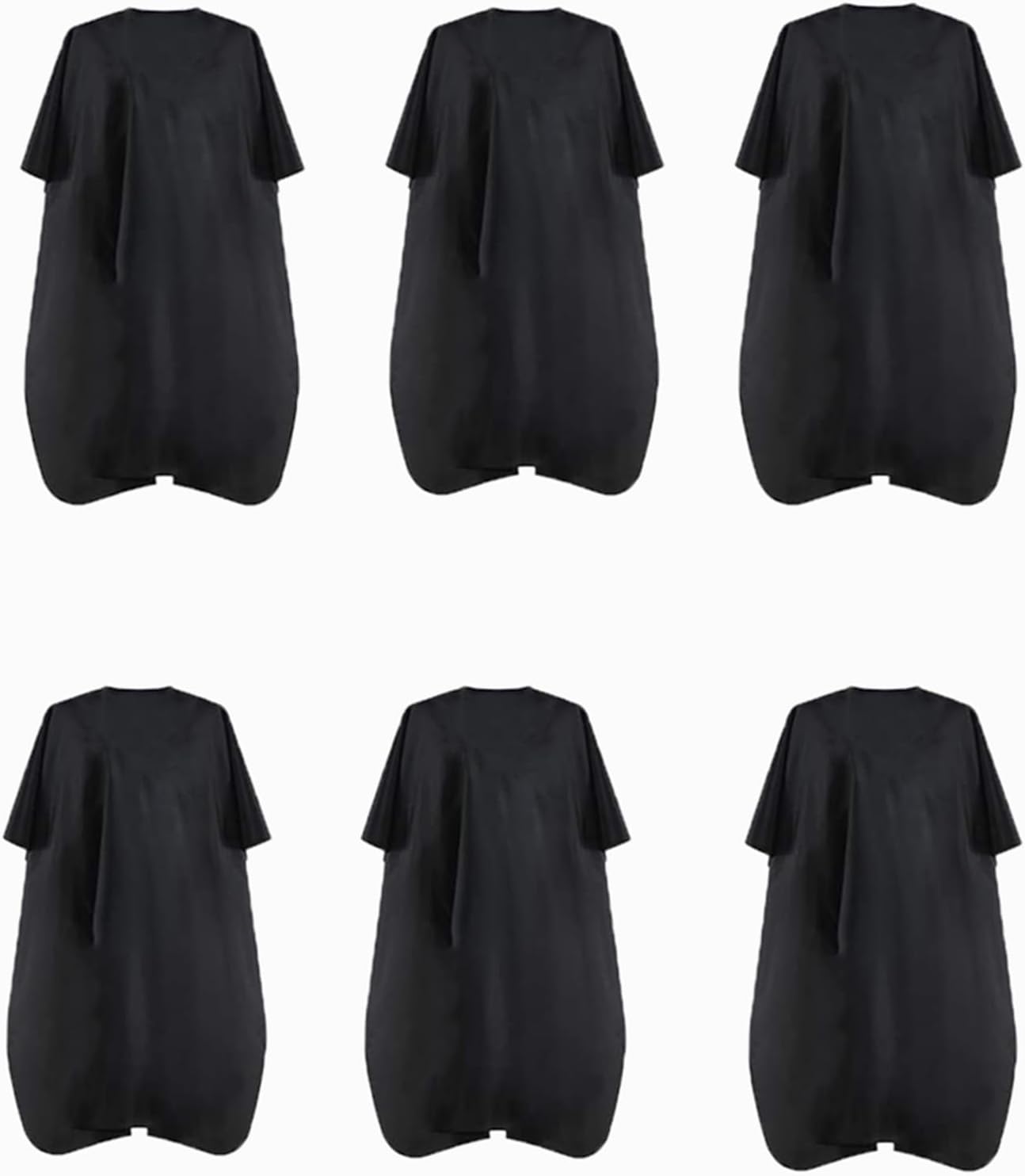 Black Waterproof Hair Salon Cape Professional Barber Cape With adjustable tension buckle Hair Cutting Cape (Black-6Pack)