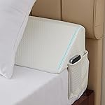 Bedluxe King Wedge Pillow Headboard, Bed Wedge Pillow for Headboard, Bed Gap Filler King - Fill The Gap (0-7)(Air-Layer White, 76x10x6)