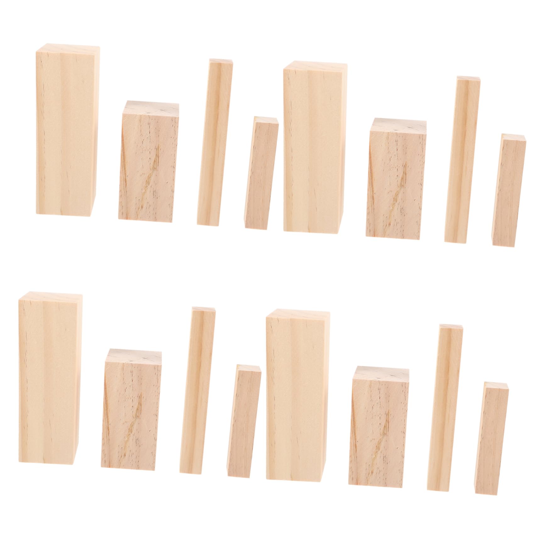 SHINEOFI 16 Piezas Bloques Madera Maciza sin Terminar para Tallar y Pintar Manualidades