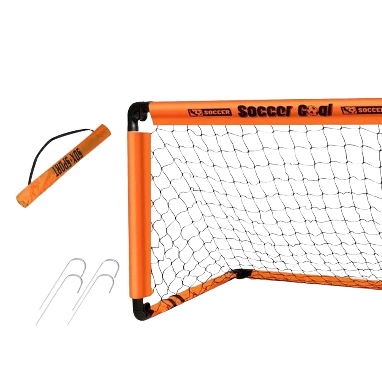 Fußballtor Kinderfußballtor Faltbares Trainingsziel Tragbares Fußballnetz mit Tragetasche Schneller auf- Und Abbau für Familienspiele Outdoor Indoor