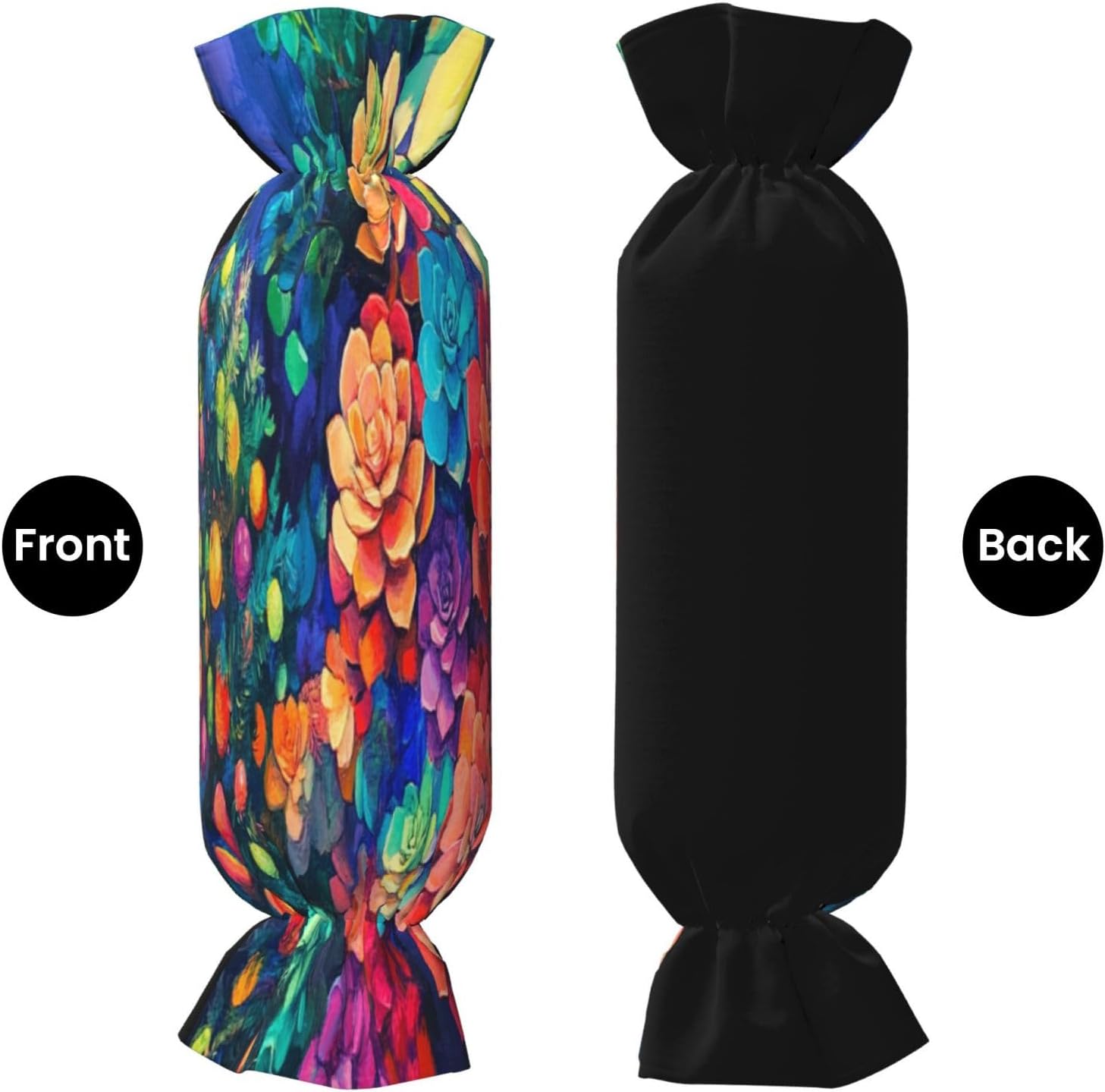 Roses with Christmas Cylindrical Pillow-Premium Bed Pillows, Side Sleeper Neck Support, Decorative Candy Design, Soft and Durable