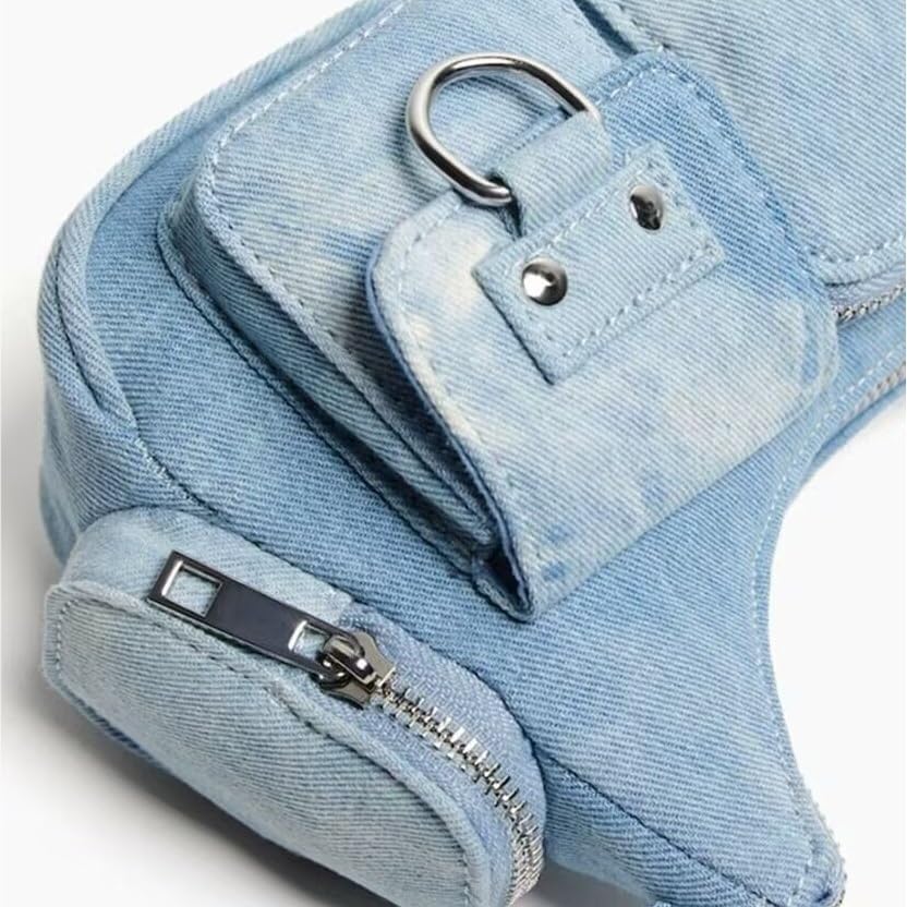 Sac à aisselles dumpling denim résistant pour ne plus perdre vos clés - 5