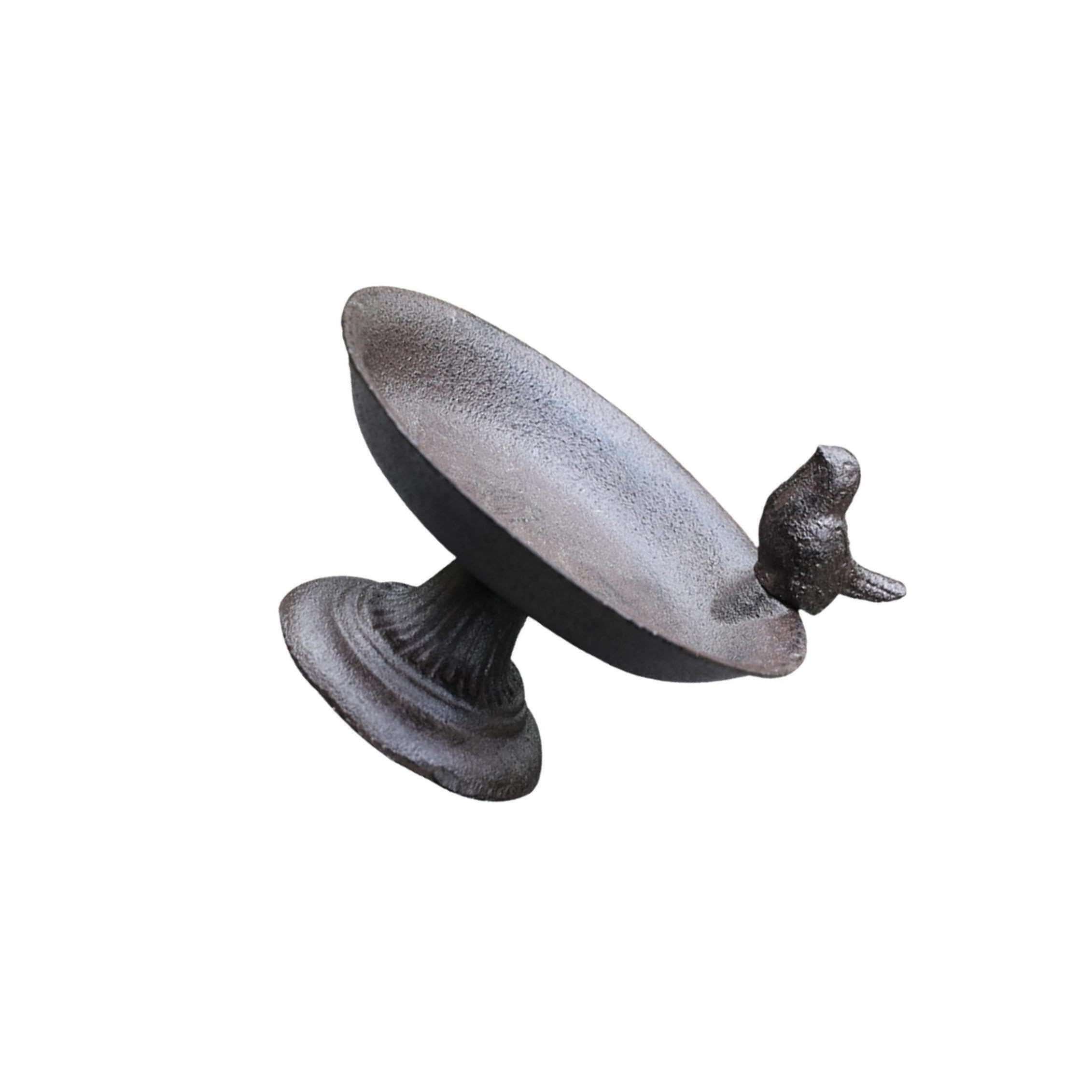 Quxvuis Attractive Bird Feeder With Ornate Birdbath In Durable Cast Iron For Adding Charm To Any Outdoor Environment Food Storage Tray Garden Outdoor Outside