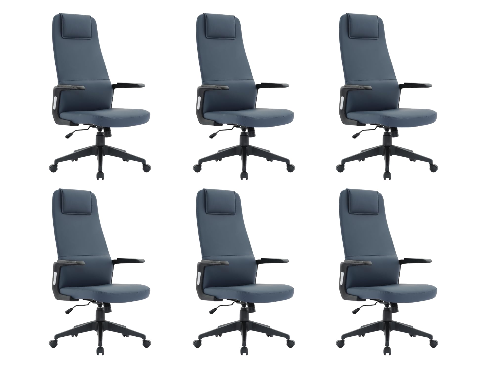 LeisureMod Leather Office Chair, Ergonomic High-Back