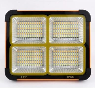 Ct-4698 Solar Powered Solar 200w Watt Led Floodlight Portable Yellow White And Flashing Light Lamp