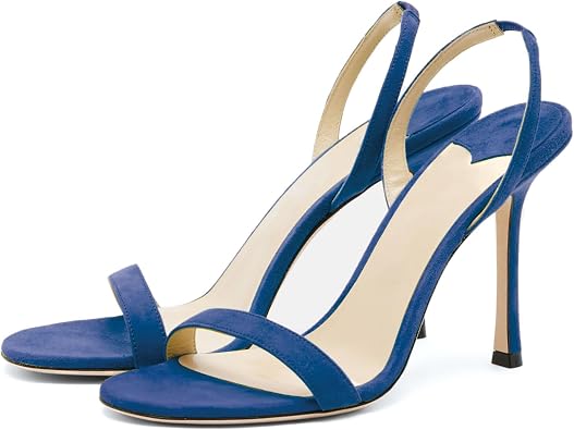 Womens Slingback High Heel Sandals Open Toe Stiletto Dress Sandals Minimalist Ankle Strap Pumps Elegant Evening Party Wedding Heels Fashion Summer Shoes for Women