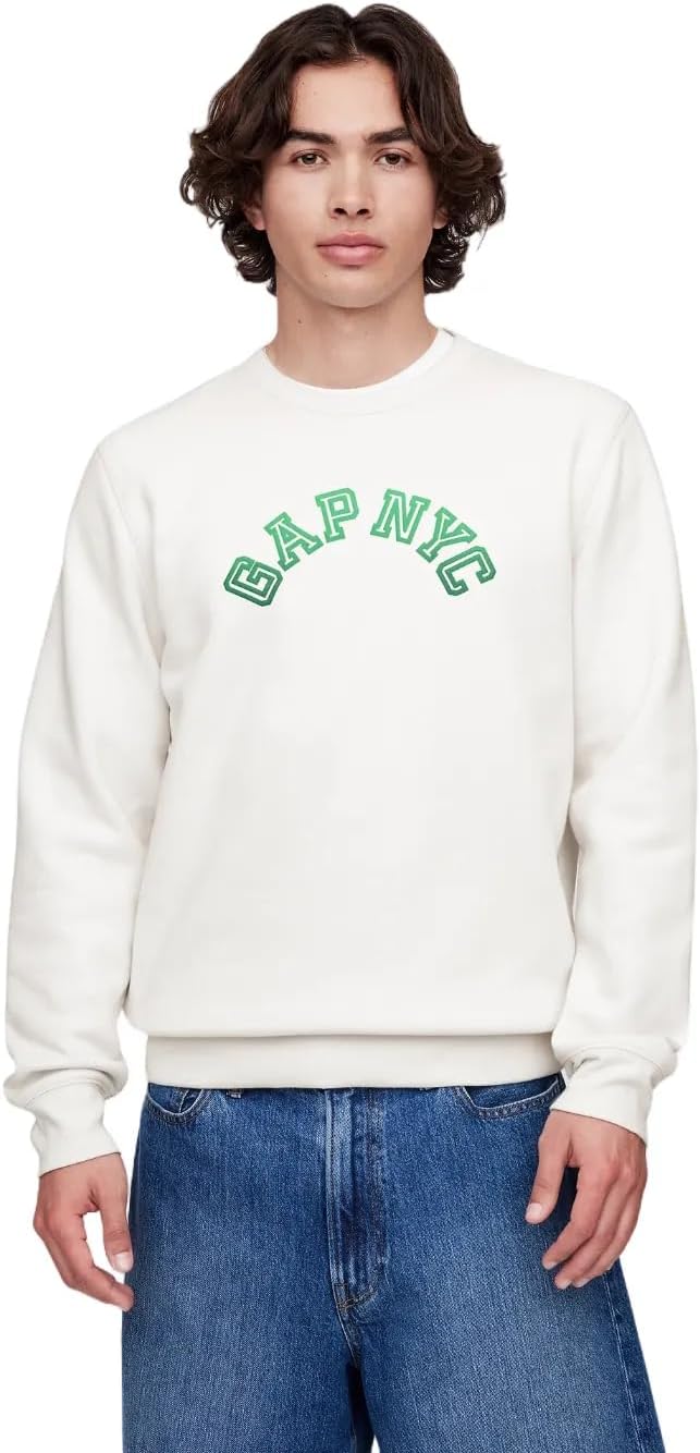GAP mens Fashion Logo Crew Sweatshirt