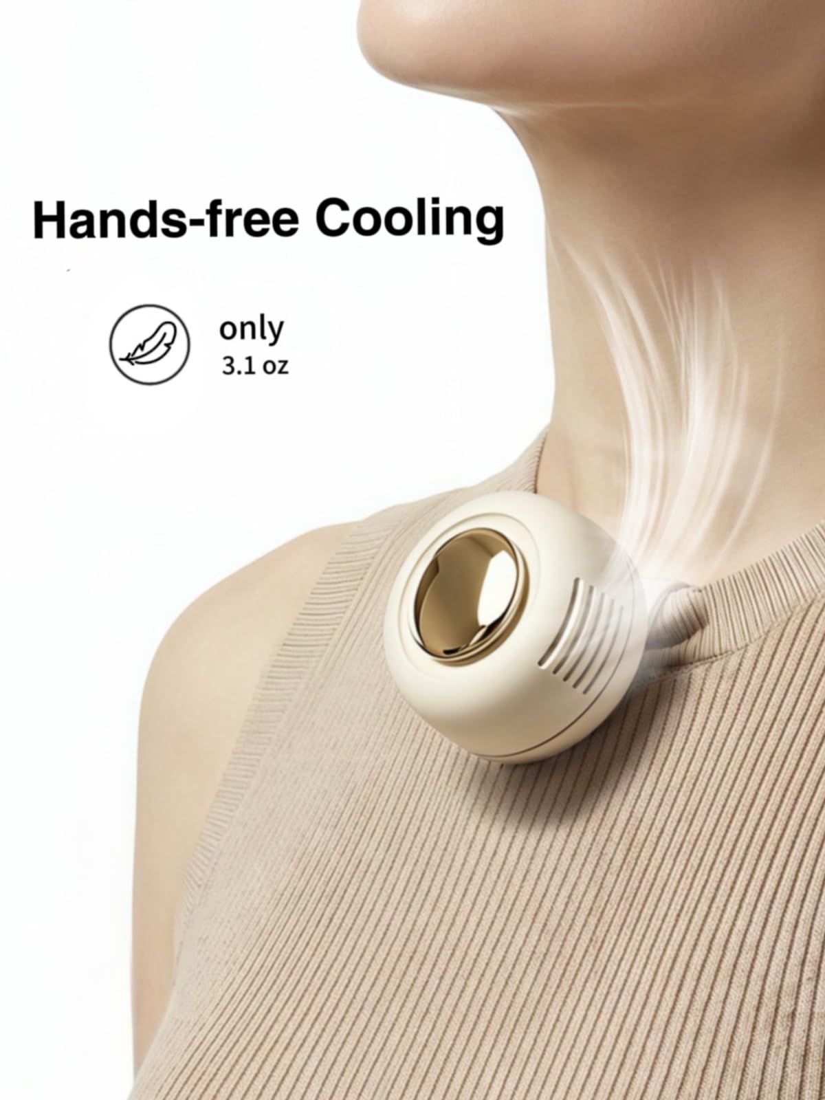 Portable Silent Mini Bladeless Fan Clip On, 3 Speeds & Queit