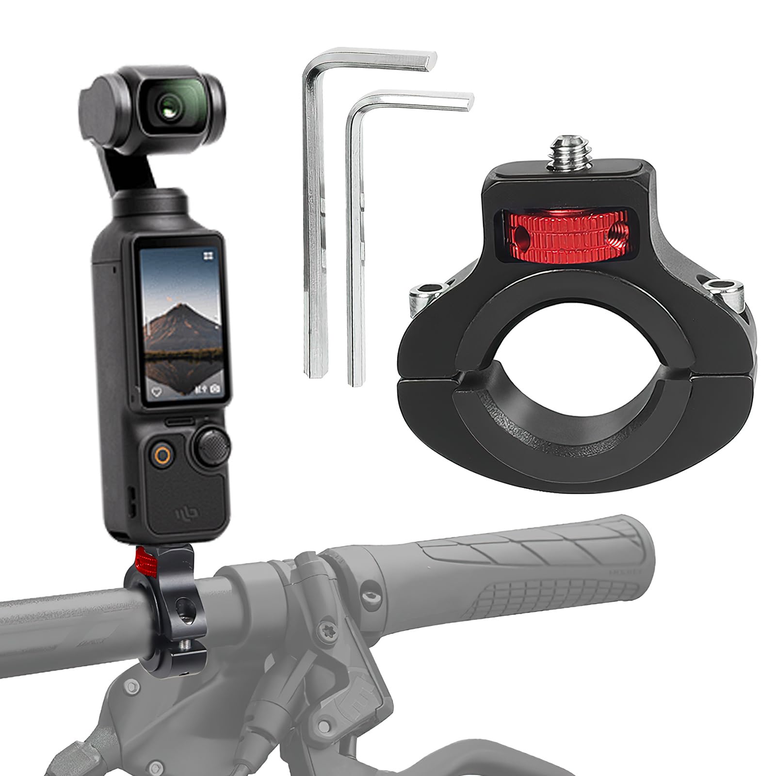 Support Guidon Vélo GoPro Hero 12-7 - 360° Pivotant Léger Pour Caméras Action Et Moto
