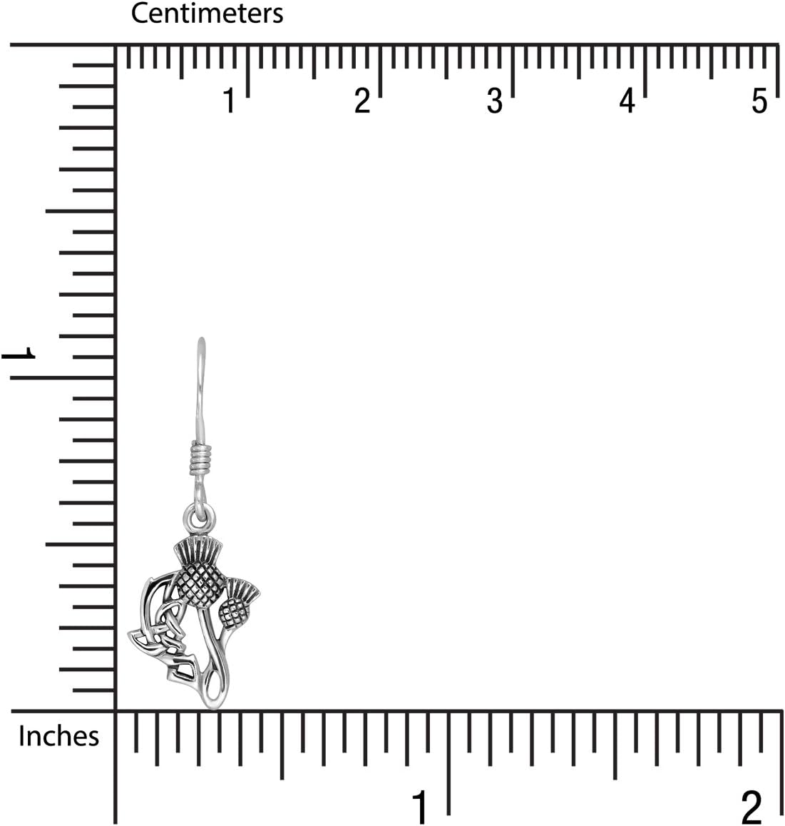 WithLoveSilver 925 Sterling Silver Celtic Scottish Thistle Dangle Hook Earrings - Perfect for Thistle Jewelry Lovers - Image 4
