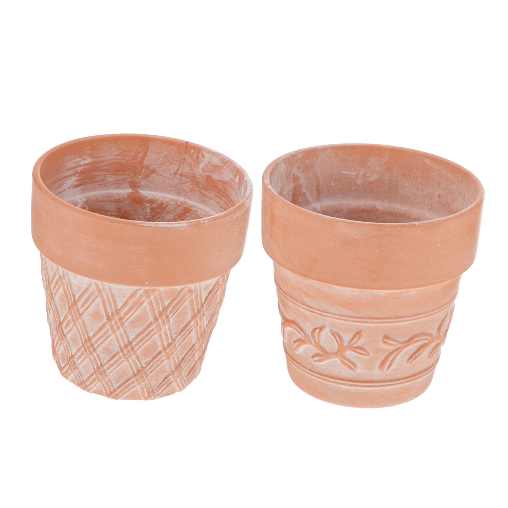 Pot plante extérieur terre cuite rouge créatif Homoyoyo 2pcs