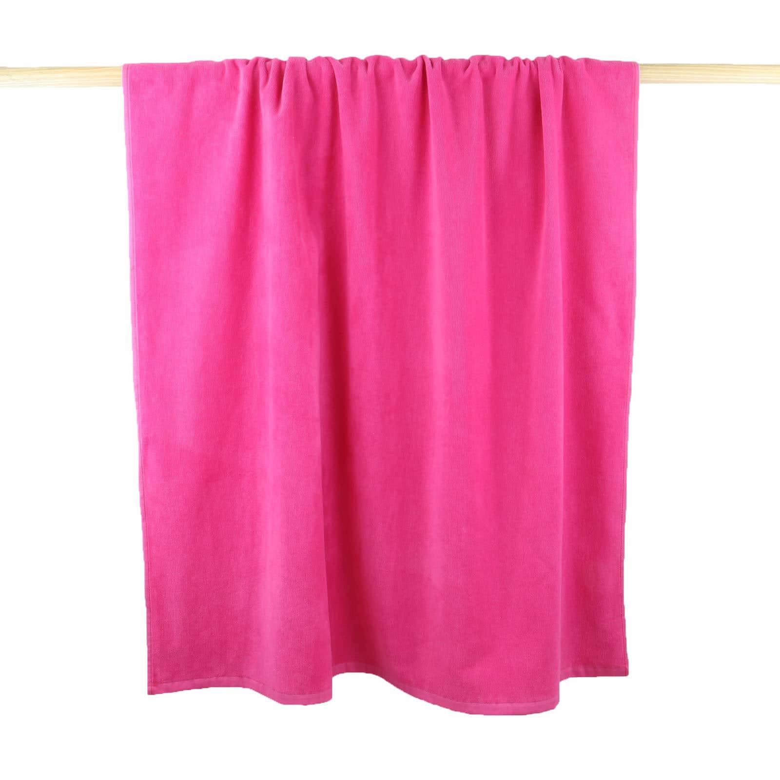 Drap de Plage Unis Coton Sun - Rose - 100x180