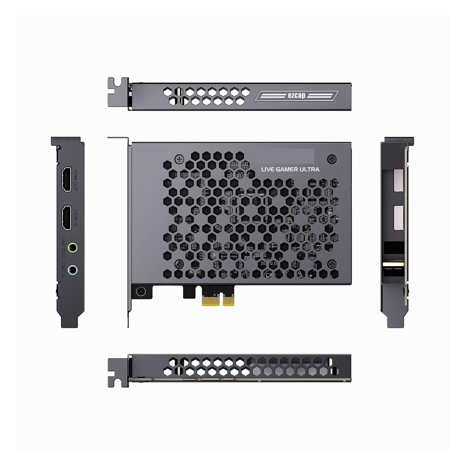 - 334 4K 60fps HDR 1080p 240fps PC Live Streaming Box Loop, scheda di acquisizione video 4K 30 Pcle Video Registrazione con linea in uscita per lo streaming di giochi e la registrazione multi-sorgente