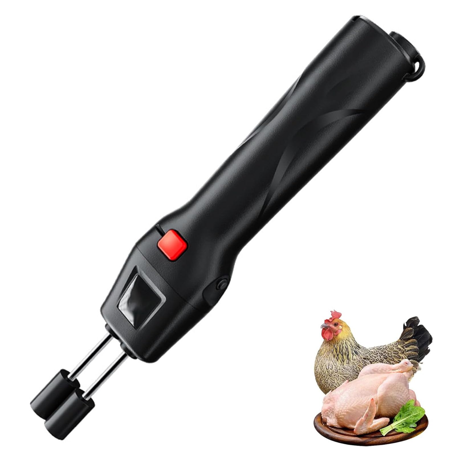 Máquina eléctrica de plumas de aves de corral, diseño de mano con cabezal desmontable y ajuste automático de cono para procesamiento de pollo, pato y ganso