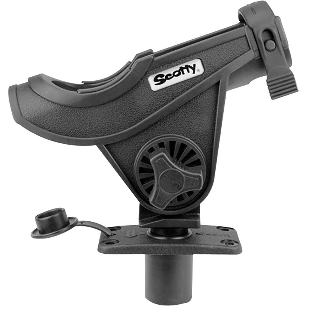Scotty 281 Bait Caster/Spinning Rod Holder w/244 Flush Deck Mount - Black