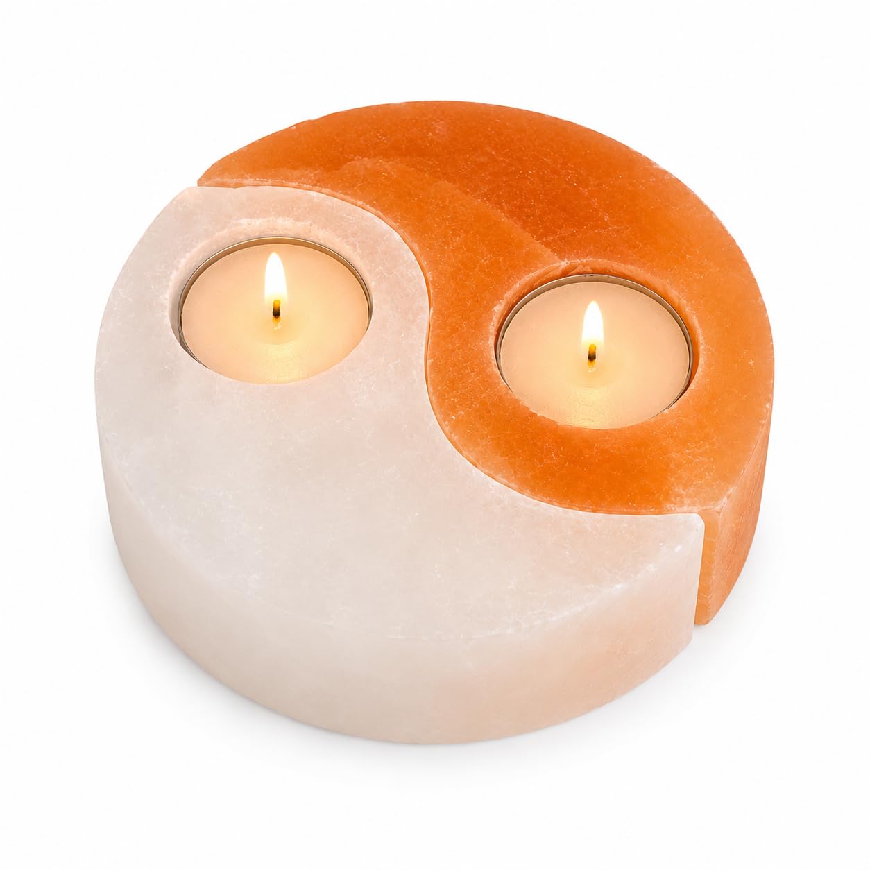 Yin Yang Selenite Tea light Holder, Calming Stone, Yin Yang Crystal, Cleansing, Meditation, Energy, Healing Crystal, Candle Holder, Home Decor