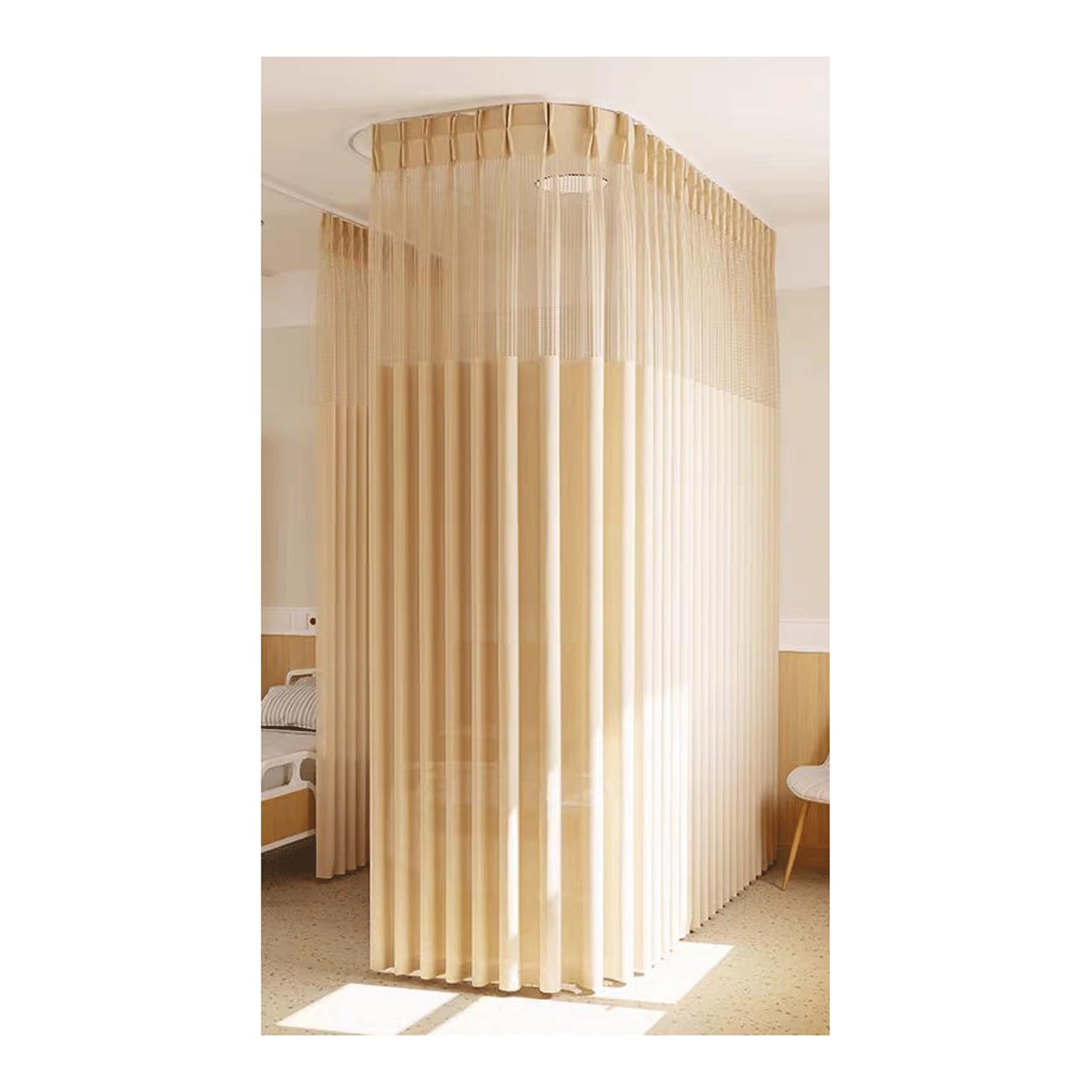 Partition Flame Retardant Hospital Curtain Room Divider Hanging Medical Privacy Clinic Curtain Patients Room Ward Privacy Curtain for Beauty Salon Shared Bedroom