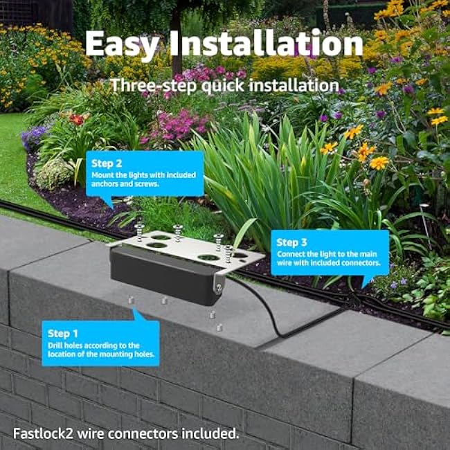 SUNVIE 12 Pack 4 Inch Retaining Wall Lights 3W LED Hardscape Lighting 12V AC/DC Low Voltage Landscape Lights Waterproof Outdoor Step Lights with Connectors 2700K Soft White LED Hardscape Paver Light