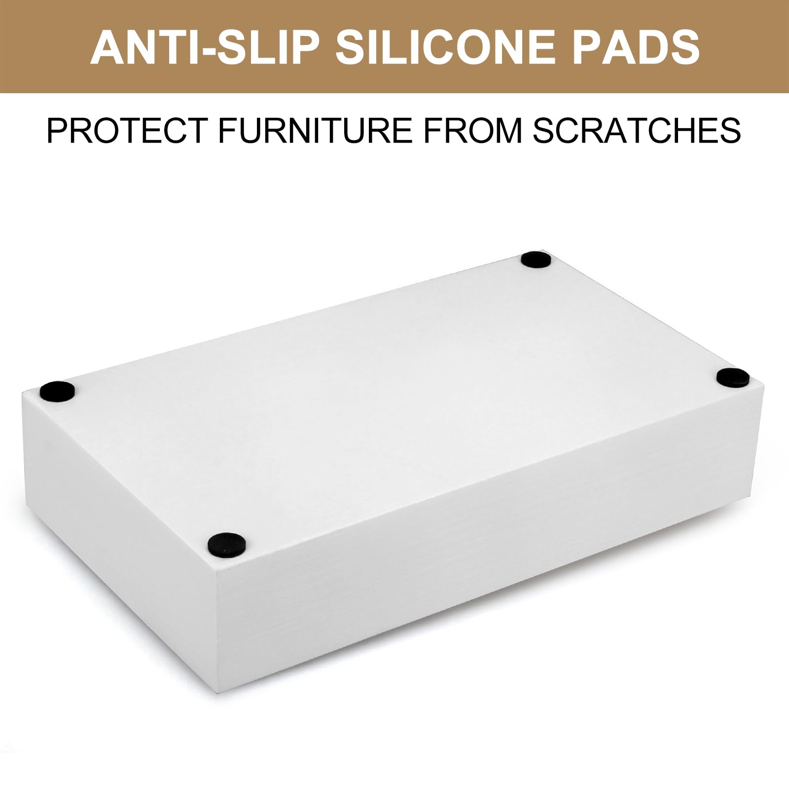 Soporte para toallas de papel para invitados para baño, bandeja plana para servilletas, bandeja de madera blanca para mesa, encimera, servilletero moderno, cesta dispensador de toallas de cocina,