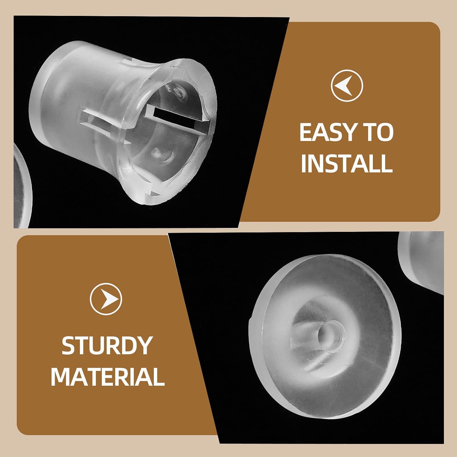 10 Set Acrylic Screw Cap Nails for Wall Mounting with High Transparency and Easy Installation, Decorative Mirror Mounting Hardware Suitable for Stores and Exhibitions, Versatile