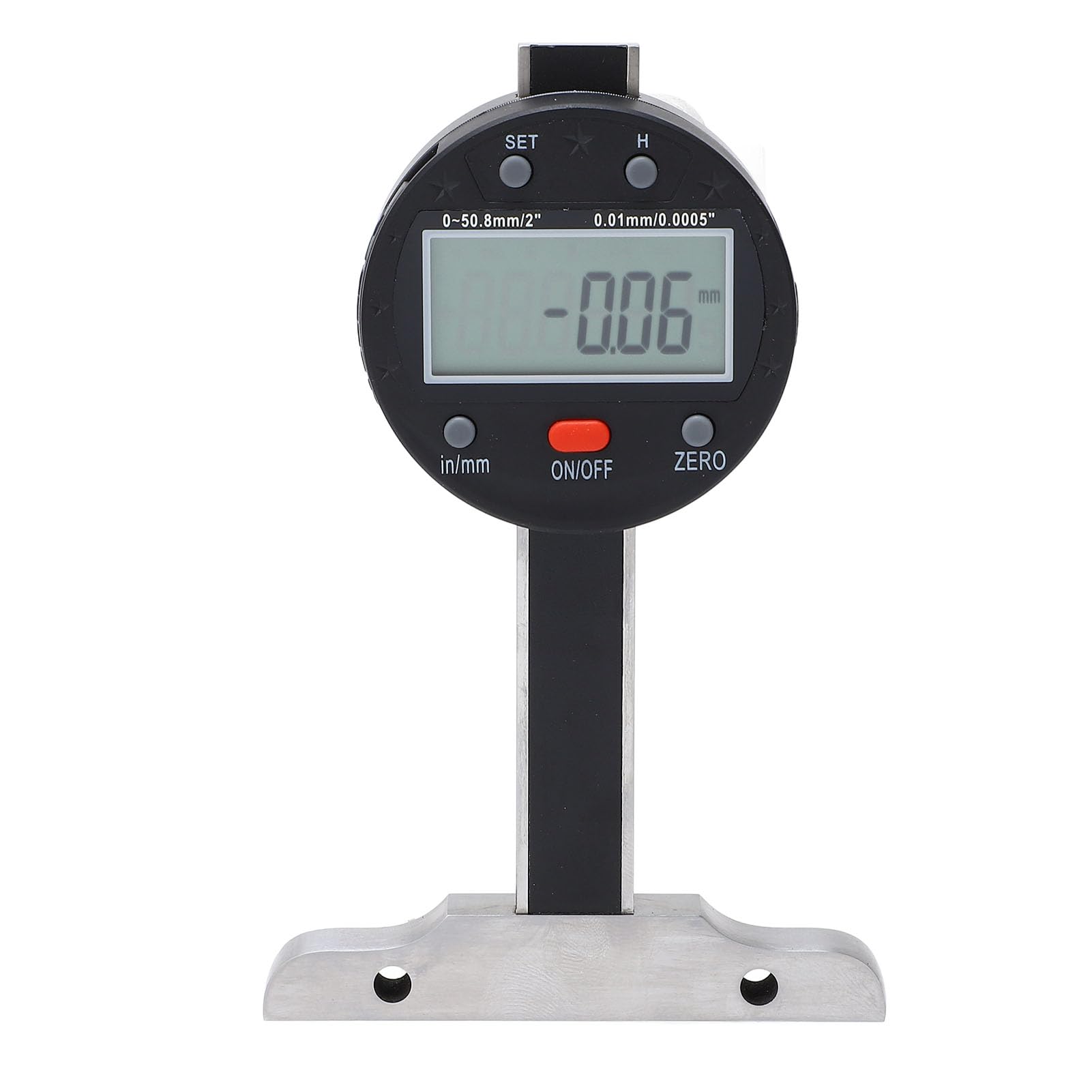 Medidor de Profundidad Digital de 0 a 50,8 Mm/2 Pulgadas, Medidor de Profundidad Electrónico con Pantalla LCD con Puerto USB para Transferencia de Datos