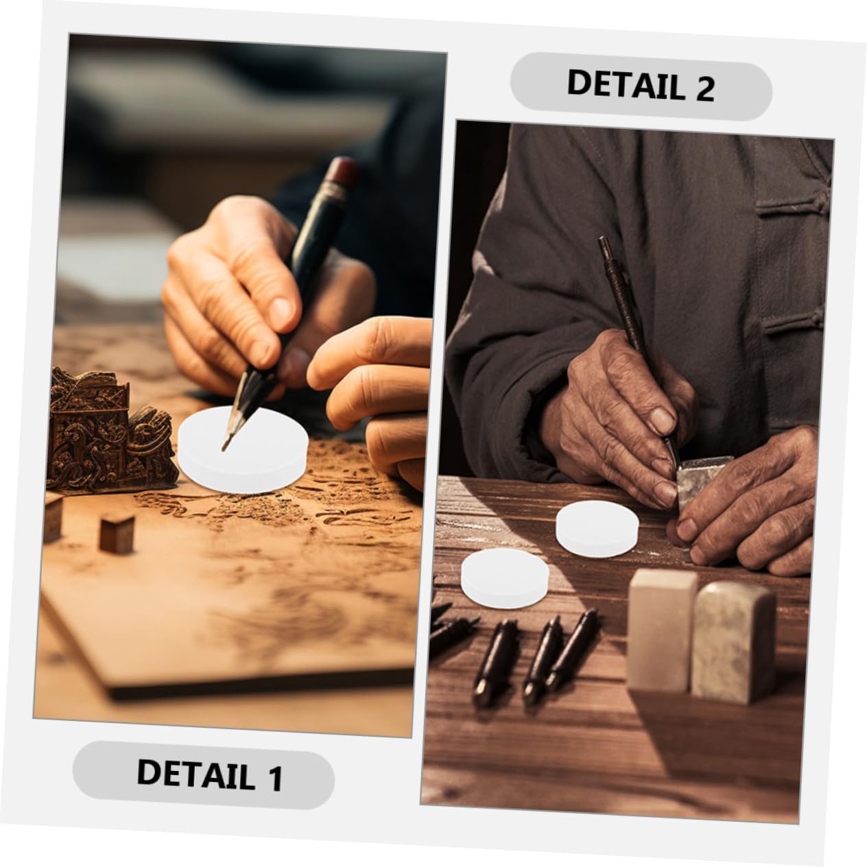 DIYEAH 6Pcs Rubber Stamp Blocks Supple Hand Carving Rubber Material for DIY Crafts Bright Color for Printmaking Scrapbooking and Engraving Projects