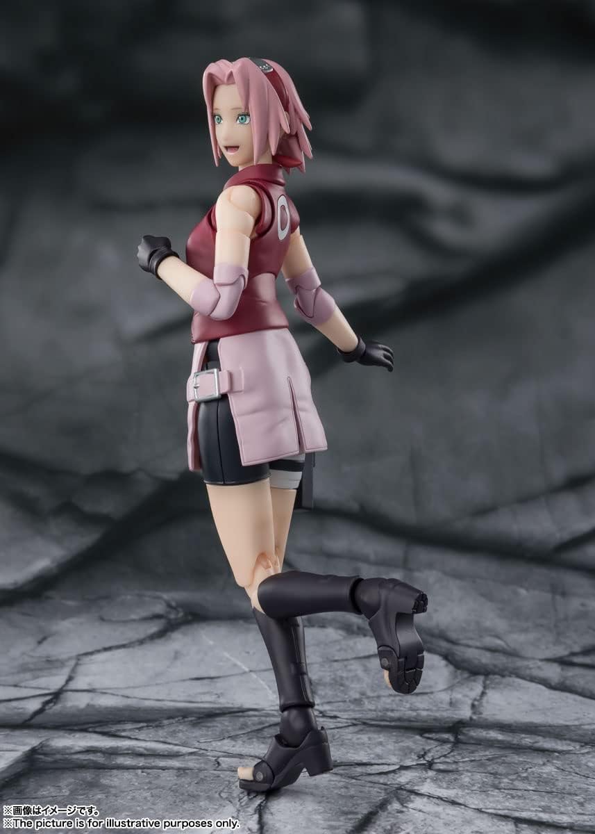 TAMASHII NATIONS S.H. Figuarts Naruto Shippuden Haruno Sakura -The Teacher's Defeat - (Resale Version) Approx. 5.3 inches (135 mm), ABS & PVC Pre-painted Action Figure