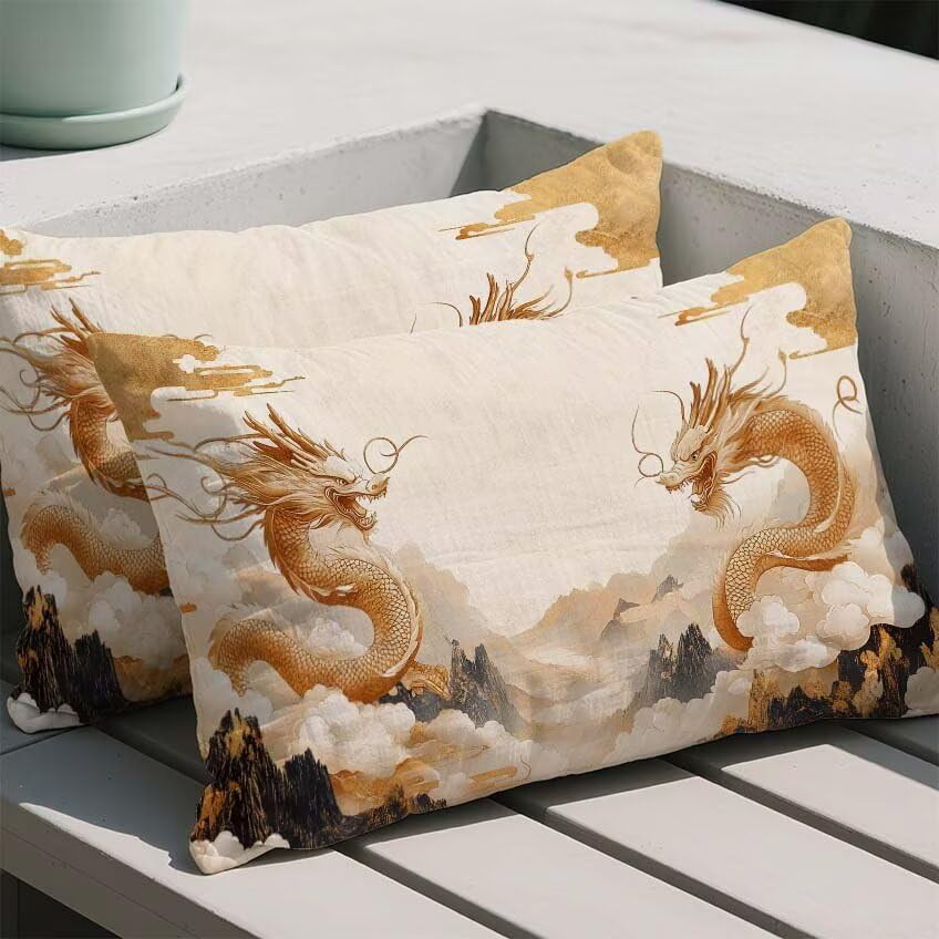 Housse de coussin 60x90cm rectangulaire double sided printing orange pour décoration - 2