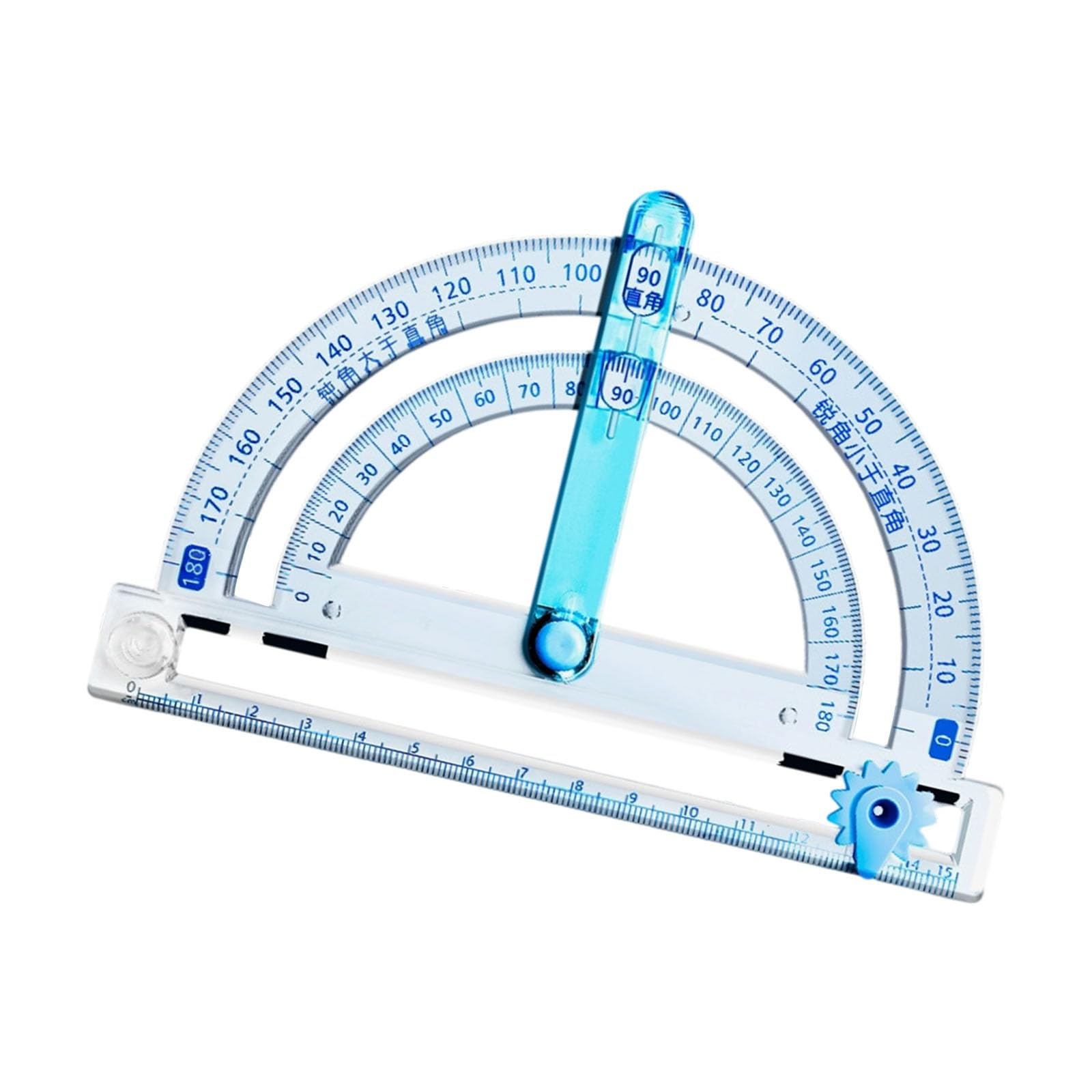 Multifunctional Protractor with Adjustable Circular Drawing Ruler and Angles Ruler for Architect Student Drafting Student Geometry Tool