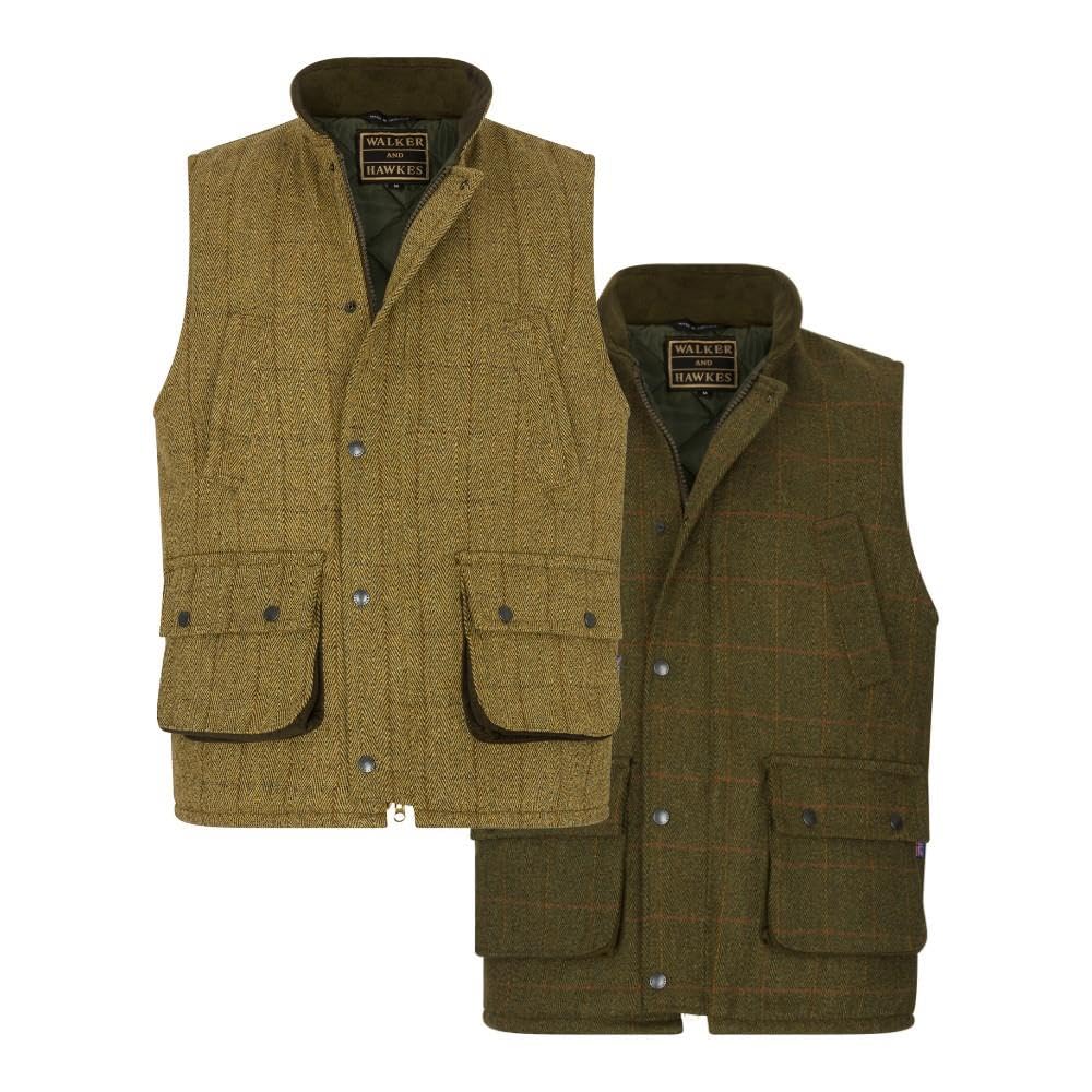 WALKER AND HAWKES - Gilet da tiro Derby Tweed Barrington da Uomo
