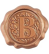 CRASPIRE Adhesive Wax Seal Stickers Initial 25Pk Floral Self- Adhesive Wax Seals Gold Decorative ...