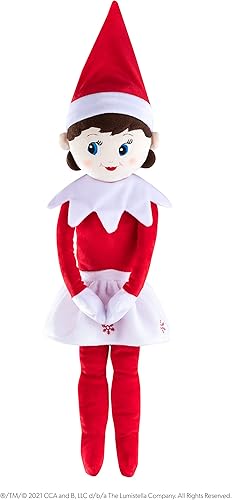 Miniatura 1 de The Elf on the Shelf Plushee Pals - Peluche de elfo explorador abrazable, rojo, de 27 pulgadas, abrazable y adorable peluche de elfo de ojos azules