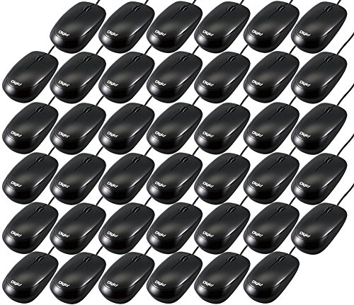 Digio2 簡単 楽々 光学式3ボタンマウス 40台セット ブラック 45022